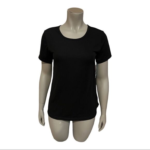 ID Ideology Black Active Mesh Back T-Shirt Women's Small NWT - Picture 3 of 11